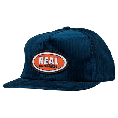 Real Oval Cord navy red Hat