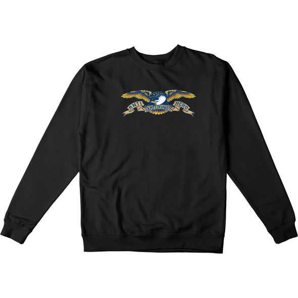 ANTIHERO EAGLE  BLACK CREWNECK