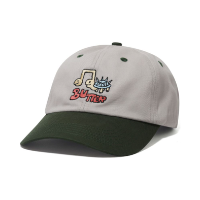 Butter Turtle 6 Panel Light Grey / Seaweed Cap