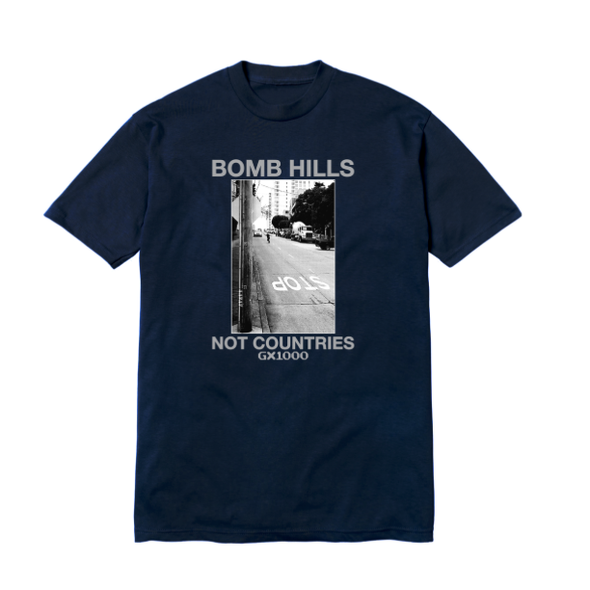 GX1000 Bomb Hills Not Countries navy Tee