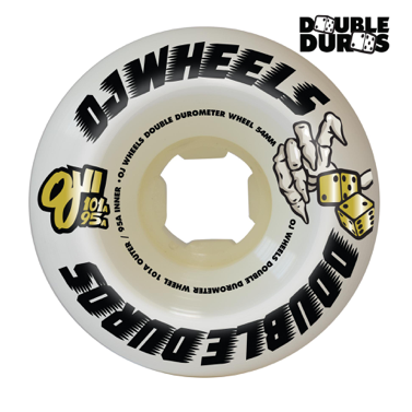 OJ Double Duro White Mini Combo 101a/95a 54mm Wheels