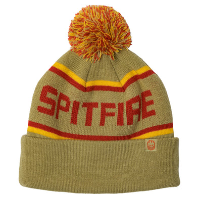 SPITFIRE CLASSIC '87 FILL POM TAN/GOLD/RED BEANIE