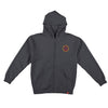 Spitfire Classic Swirl Overlay charcoal Zip Hoody