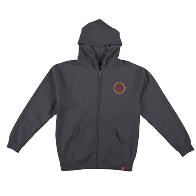 Spitfire Classic Swirl Overlay charcoal Zip Hoody