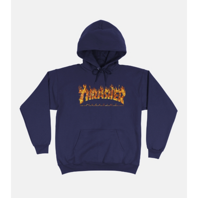 Thrasher top hoodie navy