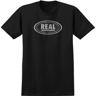 Real Oval black gray Tee