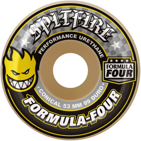 Spitfire F4 Conical Yellow Print 99d Wheels