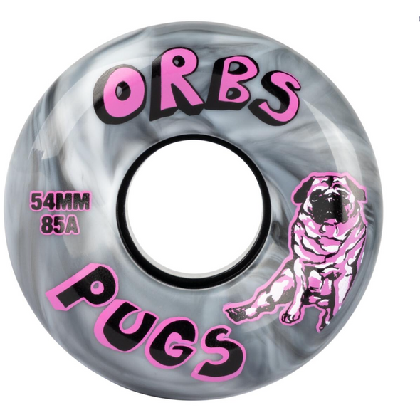 Orbs Pugs Black/White 54mm Cruiser Wheels